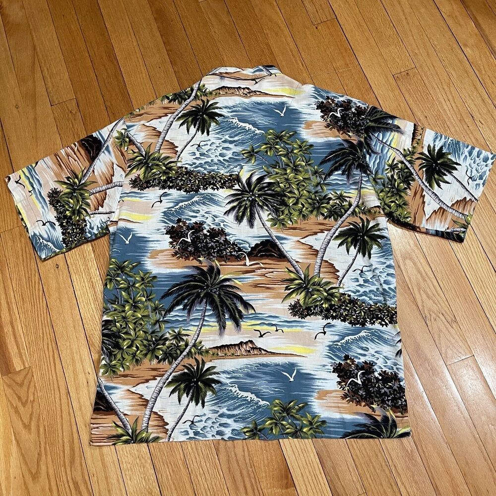 Vintage Mens Hawaiian Shirt by O'Neill Size M Palms Island Surf Made in USA RARE
